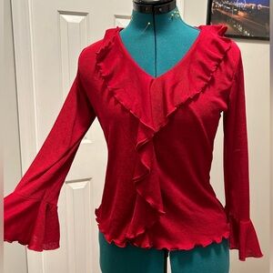 Vintage ruffle sleeve New York City Design Co. top